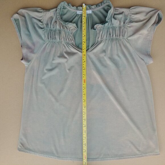 4/$20 Green Envelope tie dye acid wash green modal blend top USA sz Small - Picture 10 of 11